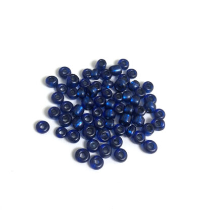 Round dark blue seed beads - size 5 mm - weight 40 g