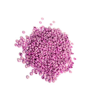 Greyish pink metallic seed beads - size 2 mm - weight 49 g