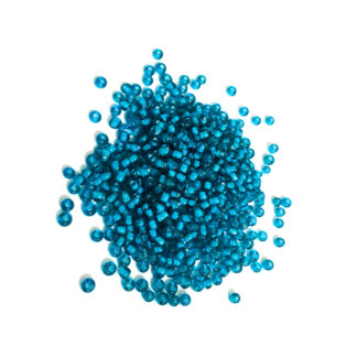 Round bluish green seed beads - size 2.5 mm - weight 37 g