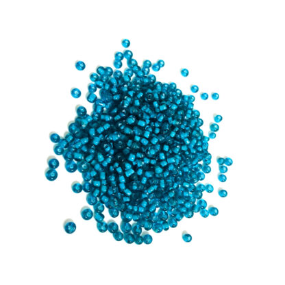 Round bluish green seed beads - size 2.5 mm - weight 37 g