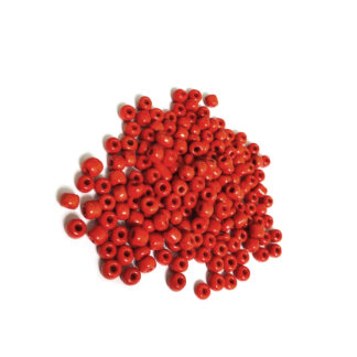 Red round seed beads - size 4 mm - weight 45 g