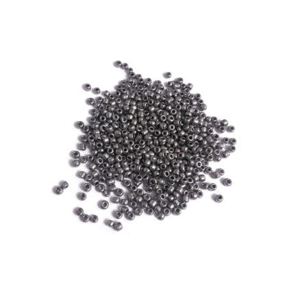 Dark silvery grey seed beads - size 2 mm - weight 44 g