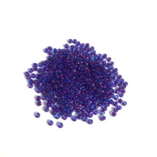Round blue and light purple seed beads - size 2.5 mm - weight 45 g