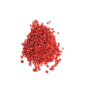 Pinkish red metallic seed beads - size 2.3 mm - weight 46 g