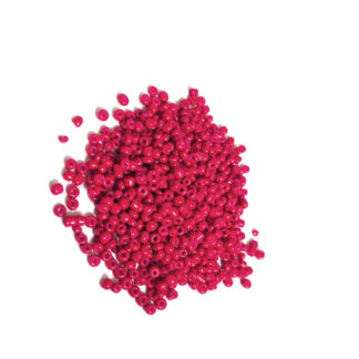 Pinkish red round seed beads - size 2 mm - weight 44 g