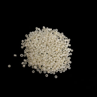 Round cream yellow seed beads - size 3 mm - weight 43 g