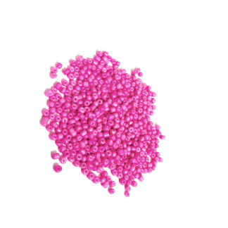 Round pink seed beads - size 2.5 mm - weight 41 g