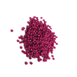 Dark pink round seed beads - size 2 mm - weight 44 g
