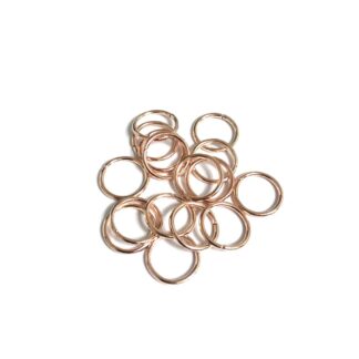 Copper-coloured metal jump rings - diametre 12 mm - weight 10 g