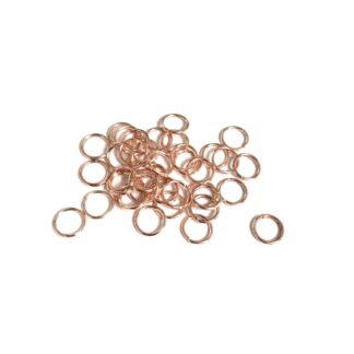 Copper-coloured metal jump rings - diametre 7 mm - weight 10 g