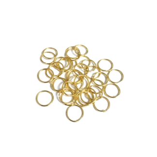 Golden metal jump rings - diametre 8 mm - weight 10 g