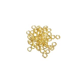 Golden metal jump rings - diametre 4.5 mm - weight 10 g