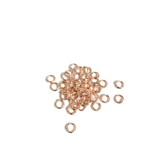 Copper-coloured metal jump rings - diametre 5 mm - weight 10 g