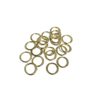 Golden metal jump rings - diametre 10 mm - 20 pieces