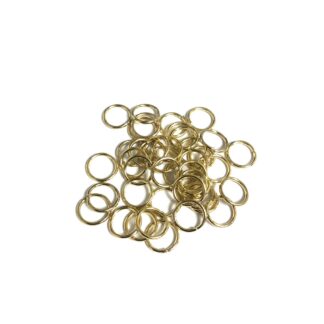 Golden metal jump rings - diametre 8 mm - weight 10 g