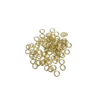 Golden metal jump rings - diametre 4.5 mm - weight 10 g