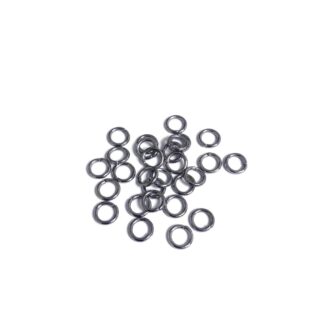 Dark grey metal jump rings - diametre 6 mm - weight 10 g