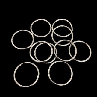 Silvery metal jump rings - diametre 25 mm - 5 pieces