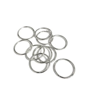 Silvery metal jump rings - diametre 20 mm - 10 pieces