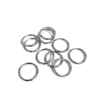 Silvery metal jump rings - diametre 18 mm - 10 pieces