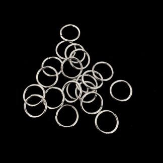 Silvery metal jump rings - diametre 14 mm - 20 pieces