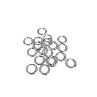 Silvery metal jump rings - diametre 9 mm - weight 10 g