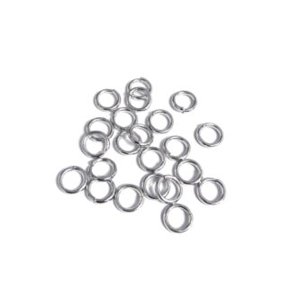 Silvery metal jump rings - diametre 8 mm - weight 10 g