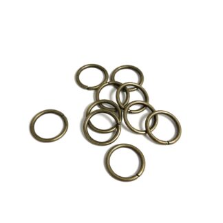 Brass metal jump rings - diametre 18 mm - 10 pieces
