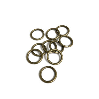 Brass metal jump rings - diametre 16 mm - 10 pieces