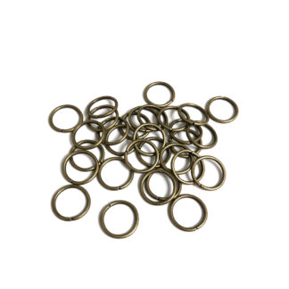 Brass metal jump rings - diametre 12 mm - 30 pieces