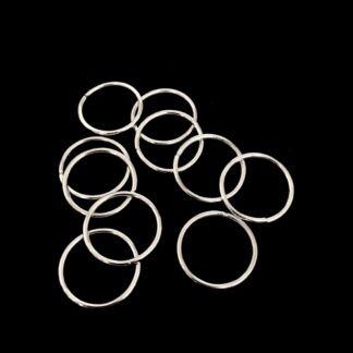 Silvery metal jump rings - diametre 20 mm - 10 pieces