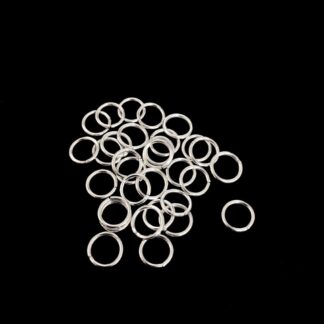 Silvery metal jump rings - diametre 8 mm - weight 10 g