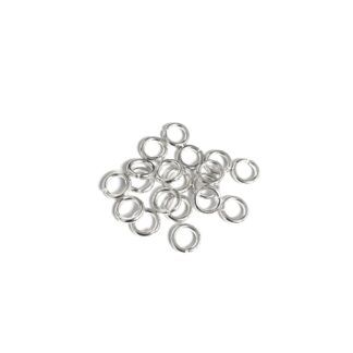 Silvery metal jump rings - diametre 6 mm - weight 10 g
