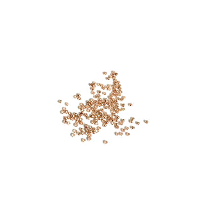 Reddish golden metal crimp beads - diametre 1.5 mm - weight 3 g