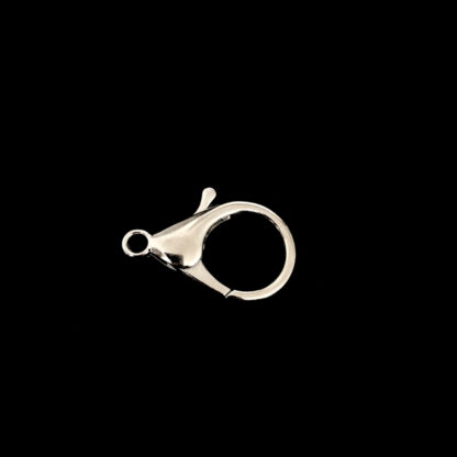 Silvery metal lobster clasp - size 21 x 34 mm