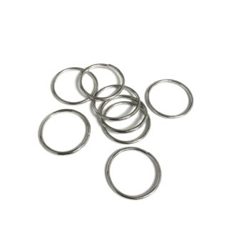 Silvery metal jump rings - diametre 20 mm - 20 pieces