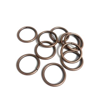 Bronze metal jump rings - diametre 20 mm - 10 pieces