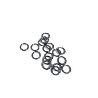 Dark grey metal jump rings - diametre 8 mm - weight 10 g