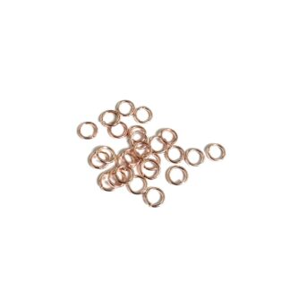 Copper-coloured metal jump rings - diametre 5 mm - weight 10 g