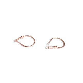 Reddish metal earring hoops - size 20 x 27 mm - 2 pieces