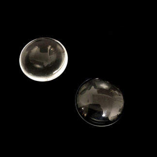 Transparent glass dome cabochon - diametre 25 mm