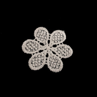Cream white lace flower - diametre 52 mm
