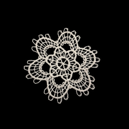Cream white lace flower - diametre 55 mm