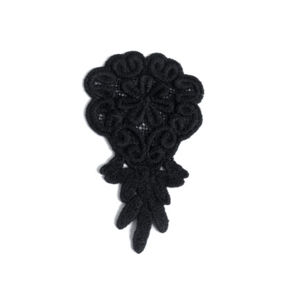 Black lace flower - size 67 x 110 mm