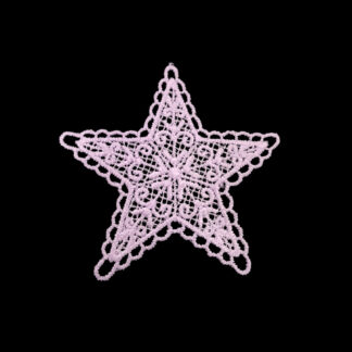 Light pink lace star - size 77 mm