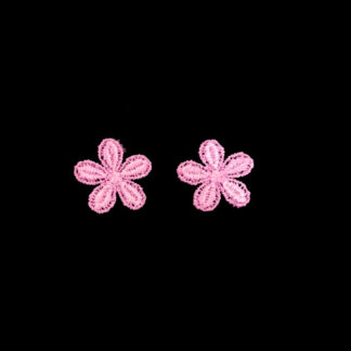 Pink lace flower - diametre 24 mm - 2 pieces