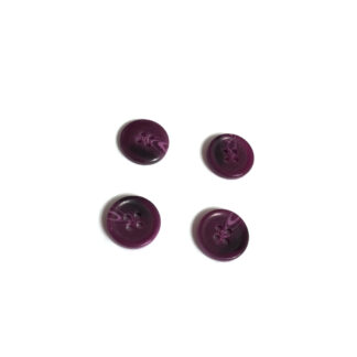 Four-hole round pinkish brown plastic buttons - diametre 13 mm - 4 pieces