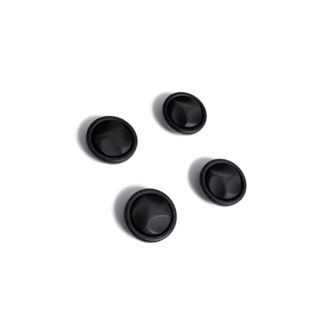Round black plastic buttons - diametre 15 mm - 4 pieces