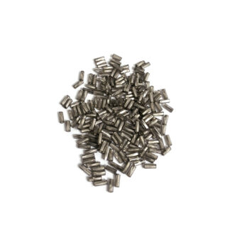 Dark silvery bugle seed beads - size 2 x 5.5 mm - weight 43 g