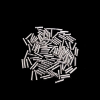 Silvery bugle seed beads - size 2 x 9 mm - weight 39 g